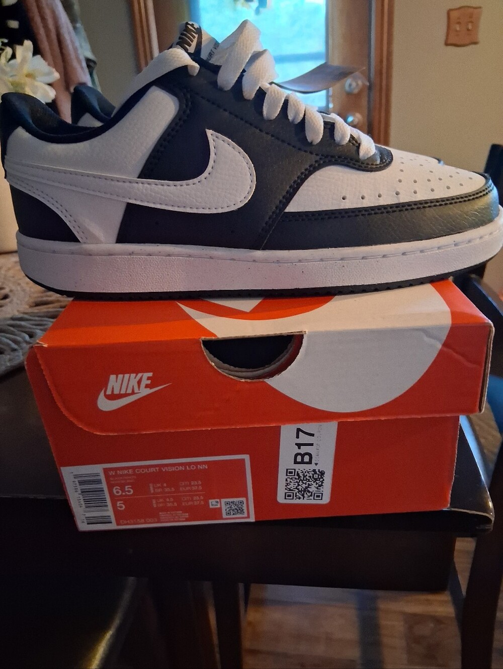 Nike Black and White Low-Top Sneakers